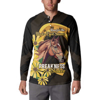 Personalized Preakness Horse Racing Button Sweatshirt Horseshoe With Black-Eyed Susans