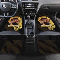 Personalized Preakness Horse Racing Car Mats Horseshoe With Black-Eyed Susans