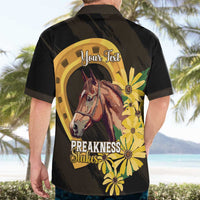 Personalized Preakness Horse Racing Hawaiian Shirt Horseshoe With Black-Eyed Susans