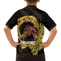 Personalized Preakness Horse Racing Kid Hawaiian Shirt Horseshoe With Black-Eyed Susans