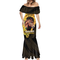 Personalized Preakness Horse Racing Mermaid Dress Horseshoe With Black-Eyed Susans
