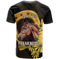 Personalized Preakness Horse Racing T Shirt Horseshoe With Black-Eyed Susans