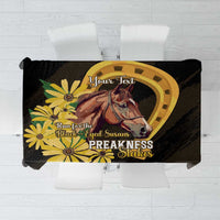 Personalized Preakness Horse Racing Tablecloth Horseshoe With Black-Eyed Susans