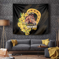 Personalized Preakness Horse Racing Tapestry Horseshoe With Black-Eyed Susans