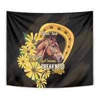 Personalized Preakness Horse Racing Tapestry Horseshoe With Black-Eyed Susans