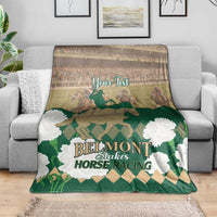 Personalized Belmont Horse Racing Blanket 157th Anniversary Run For The Carnations