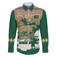 Personalized Belmont Horse Racing Family Matching Puletasi and Hawaiian Shirt 157th Anniversary Run For The Carnations