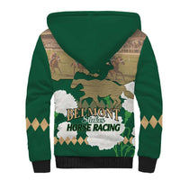 Personalized Belmont Horse Racing Sherpa Hoodie 157th Anniversary Run For The Carnations