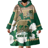 Personalized Belmont Horse Racing Wearable Blanket Hoodie 157th Anniversary Run For The Carnations