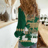 Personalized Belmont Horse Racing Women Casual Shirt 157th Anniversary Run For The Carnations