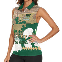 Personalized Belmont Horse Racing Women Sleeveless Polo Shirt 157th Anniversary Run For The Carnations