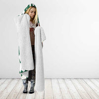Personalized Belmont Horse Racing Hooded Blanket Jewel Cocktail With White Carnations