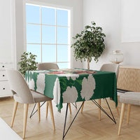 Personalized Belmont Horse Racing Tablecloth Jewel Cocktail With White Carnations