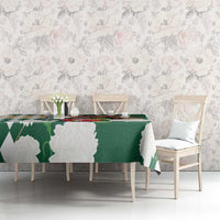 Personalized Belmont Horse Racing Tablecloth Jewel Cocktail With White Carnations