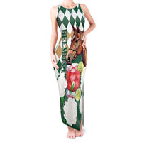 Personalized Belmont Horse Racing Tank Maxi Dress Jewel Cocktail With White Carnations