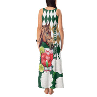 Personalized Belmont Horse Racing Tank Maxi Dress Jewel Cocktail With White Carnations