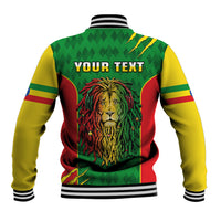 Personalised Ethiopia Baseball Jacket Men's Dreadlock Rasta Lion Headphones - Wonder Print Shop
