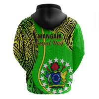 Polynesian Pride Cook Islands Hoodie Mangaia Gospel Day Green Version - Wonder Print Shop