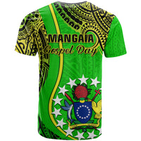 Polynesian Pride Cook Islands T Shirt Mangaia Gospel Day Green Version - Wonder Print Shop