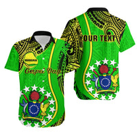 Personalised Cook Islands Hawaiian Shirt Mangaia Gospel Day Green Version - Wonder Print Shop