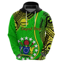 Custom Cook Islands Hoodie Mangaia Gospel Day Green Version - Wonder Print Shop
