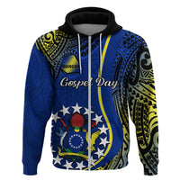 Polynesian Pride Cook Islands Hoodie Mangaia Gospel Day Blue Version - Wonder Print Shop