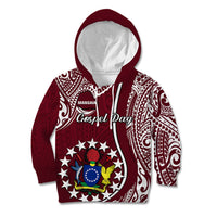 June 15 Mangaia Gospel Day Mangaia Cook Islands Kid Hoodie Maroon Version - Wonder Print Shop