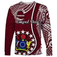 Personalised June 15 Mangaia Gospel Day Mangaia Cook Islands Long Sleeve Shirt Maroon Version - Wonder Print Shop
