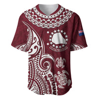 Personalised Mangaia Cook Islands Baseball Jersey Polynesian Sea Turtle - Wonder Print Shop