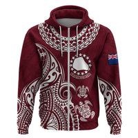 Custom Mangaia Cook Islands Hoodie Polynesian Sea Turtle - Wonder Print Shop