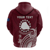 Custom Mangaia Cook Islands Hoodie Polynesian Sea Turtle - Wonder Print Shop