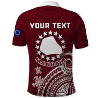 Custom Mangaia Cook Islands Polo Shirt Polynesian Sea Turtle - Wonder Print Shop