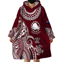 Personalised Mangaia Cook Islands Wearable Blanket Hoodie Polynesian Sea Turtle - Wonder Print Shop