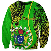 Polynesian Pride Cook Islands Sweatshirt Kuki Airani Coat Of Arms - Wonder Print Shop