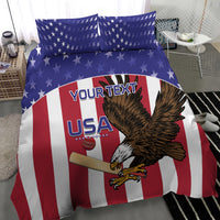 Custom USA 2024 Cricket Bedding Set Go Champions Eagles - Wonder Print Shop