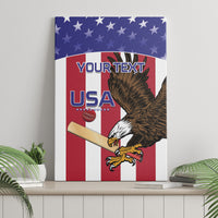 Custom USA 2024 Cricket Canvas Wall Art Go Champions Eagles - Wonder Print Shop