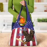 Custom USA 2024 Cricket Grocery Bag Go Champions Eagles