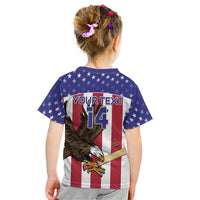 Custom USA 2024 Cricket Kid T Shirt Go Champions Eagles - Wonder Print Shop