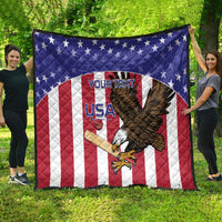 Custom USA 2024 Cricket Quilt Go Champions Eagles - Wonder Print Shop
