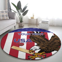 Custom USA 2024 Cricket Round Carpet Go Champions Eagles