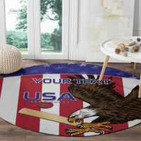 Custom USA 2024 Cricket Round Carpet Go Champions Eagles