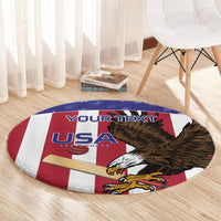 Custom USA 2024 Cricket Round Carpet Go Champions Eagles