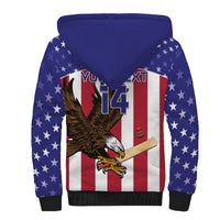 Custom USA 2024 Cricket Sherpa Hoodie Go Champions Eagles - Wonder Print Shop