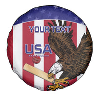 Custom USA 2024 Cricket Spare Tire Cover Go Champions Eagles - Wonder Print Shop