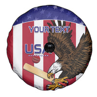 Custom USA 2024 Cricket Spare Tire Cover Go Champions Eagles - Wonder Print Shop