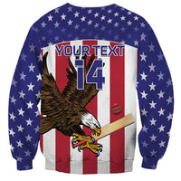 Custom USA 2024 Cricket Sweatshirt Go Champions Eagles - Wonder Print Shop