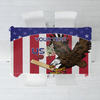 Custom USA 2024 Cricket Tablecloth Go Champions Eagles - Wonder Print Shop