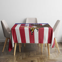 Custom USA 2024 Cricket Tablecloth Go Champions Eagles - Wonder Print Shop