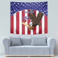 Custom USA 2024 Cricket Tapestry Go Champions Eagles - Wonder Print Shop