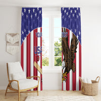 Custom USA 2024 Cricket Window Curtain Go Champions Eagles - Wonder Print Shop